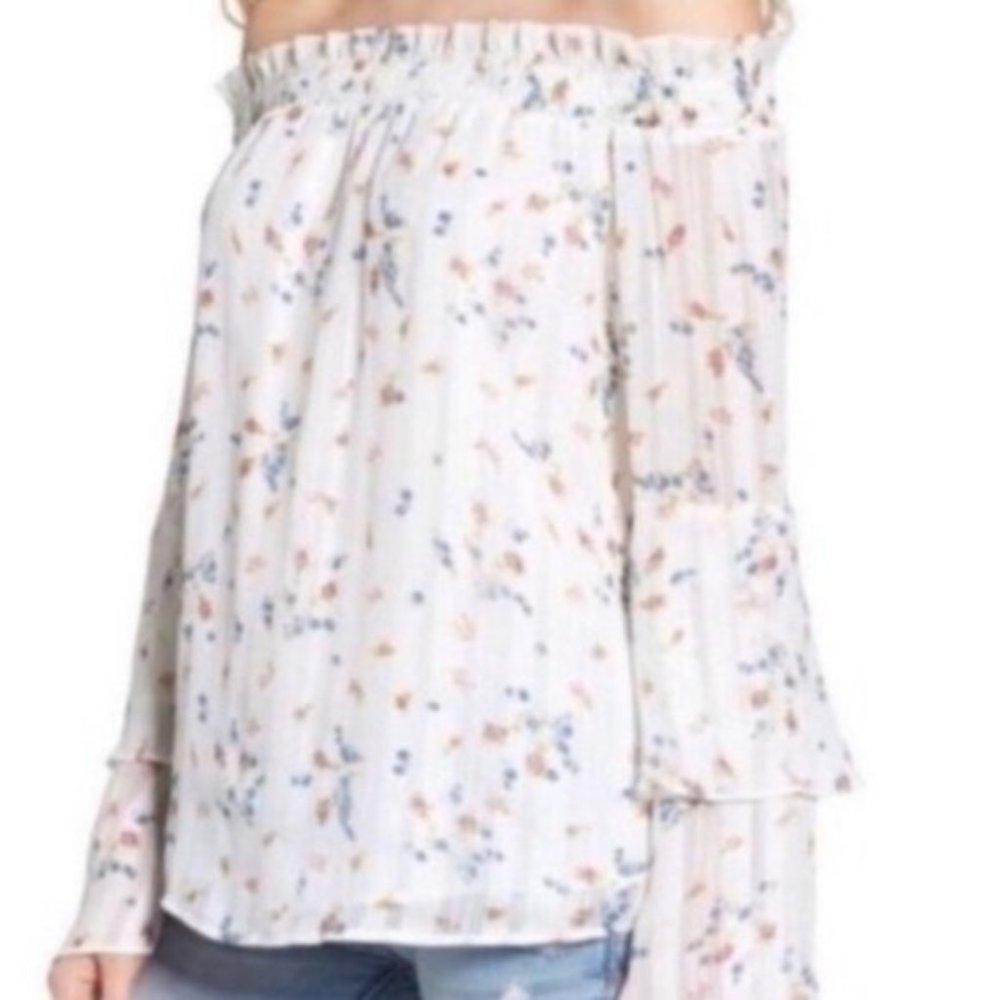 3/$15 Wayf Off The Shoulder Floral Long Sleeve NWT M - Picture 2 of 9